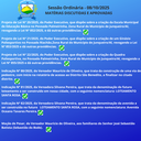 RESUMO DA SESSÃO ORDINÁRIA - 08 DE OUTUBRO DE 2025